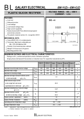 EM1B Datasheet PDF Galaxy Semi-Conductor