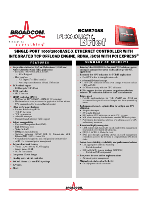 BCM5708S Datasheet PDF Broadcom Corporation