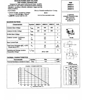 2N6211 Datasheet PDF Boca Semiconductor