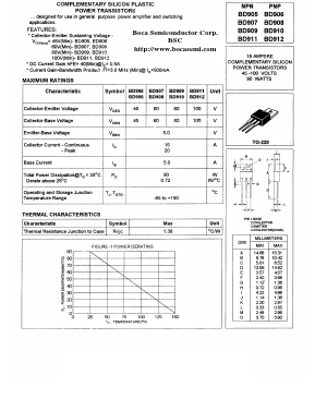 BD912 Datasheet PDF Boca Semiconductor