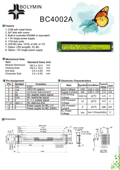 BC4002A Datasheet PDF BOLYMIN Inc