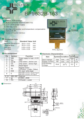 BP9632B-163 Datasheet PDF BOLYMIN Inc
