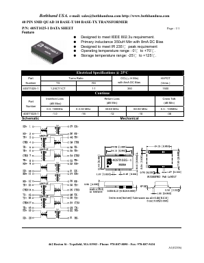 40ST1025-1 Datasheet PDF Bothhand USA, LP.