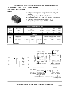 TS6121 Datasheet PDF Bothhand USA, LP.