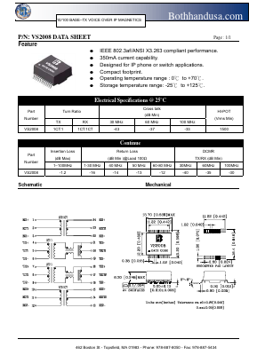 VS2008 Datasheet PDF Bothhand USA, LP.