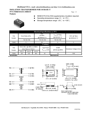 TS060 Datasheet PDF Bothhand USA, LP.