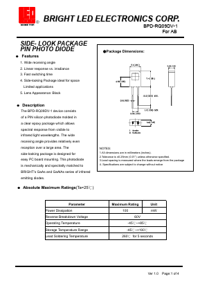 BPD-RQ09DV-1 Datasheet PDF BRIGHT LED ELECTRONICS CORP