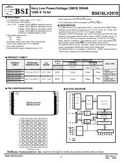 BS616LV2019AC Datasheet PDF Brilliance Semiconductor