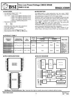 BS62LV2016SI-70 Datasheet PDF Brilliance Semiconductor