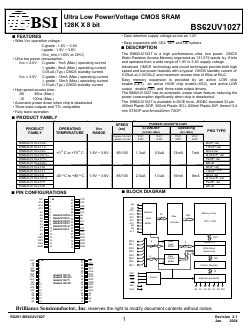 BS62UV1027 Datasheet PDF Brilliance Semiconductor