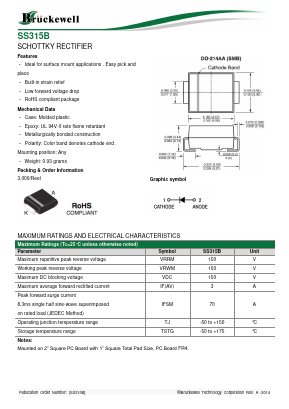 SS315B Datasheet PDF Bruckewell Technology LTD