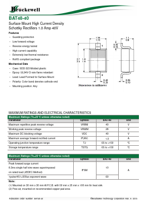 BAT48-40 Datasheet PDF Bruckewell Technology LTD