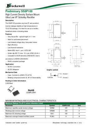 SS8P100 Datasheet PDF Bruckewell Technology LTD