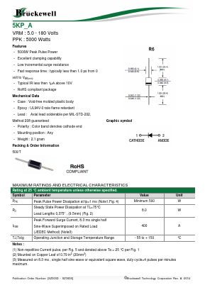 5KP10 Datasheet PDF Bruckewell Technology LTD