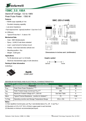 1SMC10A Datasheet PDF Bruckewell Technology LTD