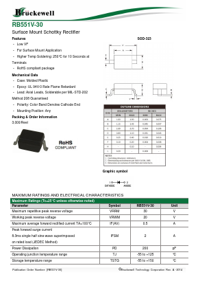RB551V-30 Datasheet PDF Bruckewell Technology LTD