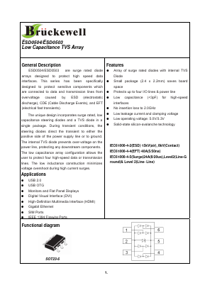 ESD0503 Datasheet PDF Bruckewell Technology LTD