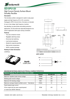 SD10PU120 Datasheet PDF Bruckewell Technology LTD