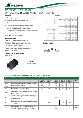 ES1001FL Datasheet PDF Bruckewell Technology LTD
