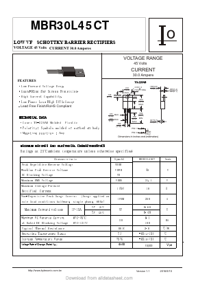 MBR30L45CT Datasheet PDF Bytesonic Electronics Co., Ltd.