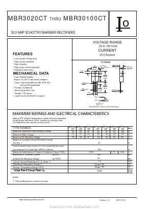 MBR3040CT Datasheet PDF Bytes