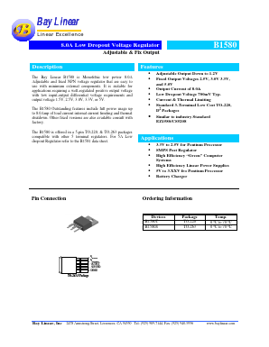 B1580S-1.5 Datasheet PDF Bay Linear