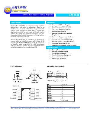 LM2931Z-33 Datasheet PDF Bay Linear