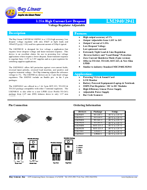LM2940T Datasheet PDF Bay Linear