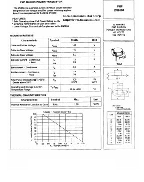 2N6494 Datasheet PDF Boca Semiconductor