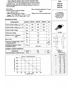 2N6738 Datasheet PDF Boca Semiconductor