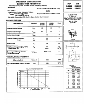 2N6300 Datasheet PDF Boca Semiconductor
