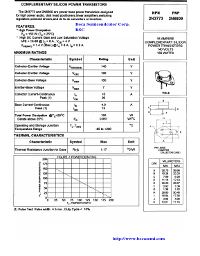 2N3773 Datasheet PDF Boca Semiconductor
