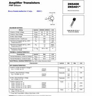 2N5400 Datasheet PDF Boca Semiconductor