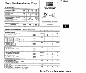 2N5321 Datasheet PDF Boca Semiconductor