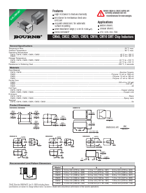 CM252016-47NKL Datasheet PDF Bourns, Inc