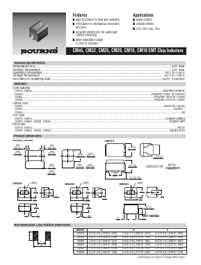 CM252016-10NK Datasheet PDF Bourns, Inc