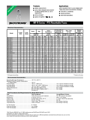 MF-R400 Datasheet PDF Bourns, Inc