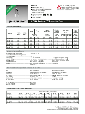 MF-RX110-2 Datasheet PDF Bourns, Inc