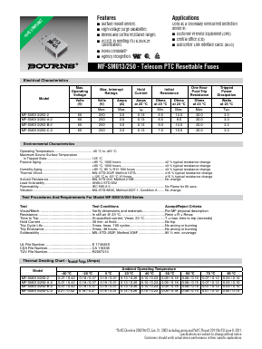 MF-SM013 Datasheet PDF Bourns, Inc