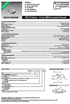 PEC11S-9213K-H0015 Datasheet PDF Bourns, Inc