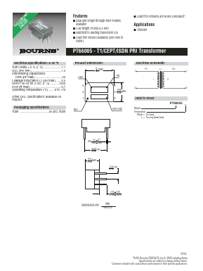 PT66005L Datasheet PDF Bourns, Inc