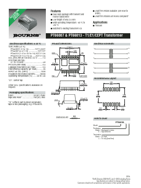 PT66013 Datasheet PDF Bourns, Inc