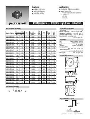 SRR1208-100M Datasheet PDF Bourns, Inc