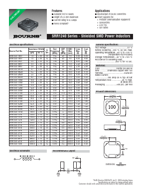 SRR1240 Datasheet PDF Bourns, Inc