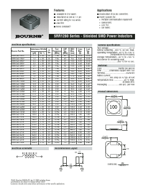 SRR1280-120M Datasheet PDF Bourns, Inc