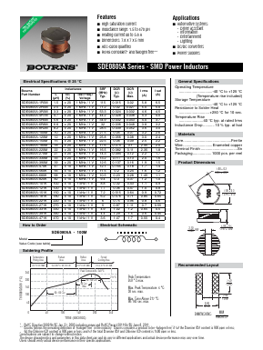 SDE0805A-271K Datasheet PDF Bourns, Inc