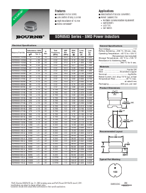 SDR0503-820KL Datasheet PDF Bourns, Inc