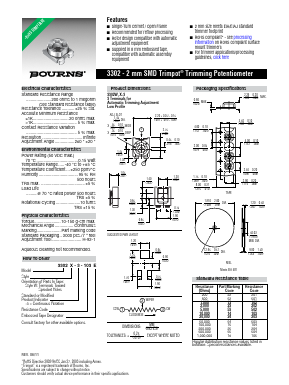 3302X-3-104E Datasheet PDF Bourns, Inc