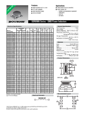 SDR0906-102KL Datasheet PDF Bourns, Inc
