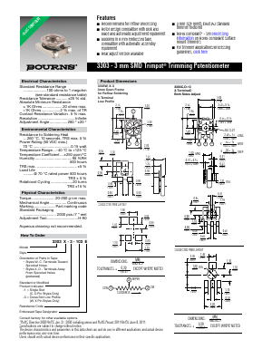 3303D-1-502E Datasheet PDF Bourns, Inc